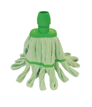 CT008-Microfiber Cloth Mop (Holland) Tail Band Loop-end Green 200 Gm.