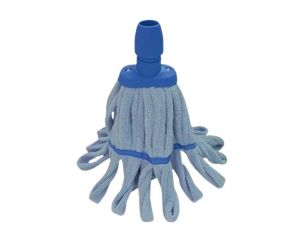 CT010-Microfiber Cloth Mop (Holland) Tail Band Loop-end Blue 200 Gm.
