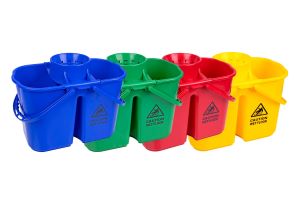 CT021-Portable Wringer Buckets 15L.-Blue, Green, Red & Yellow.